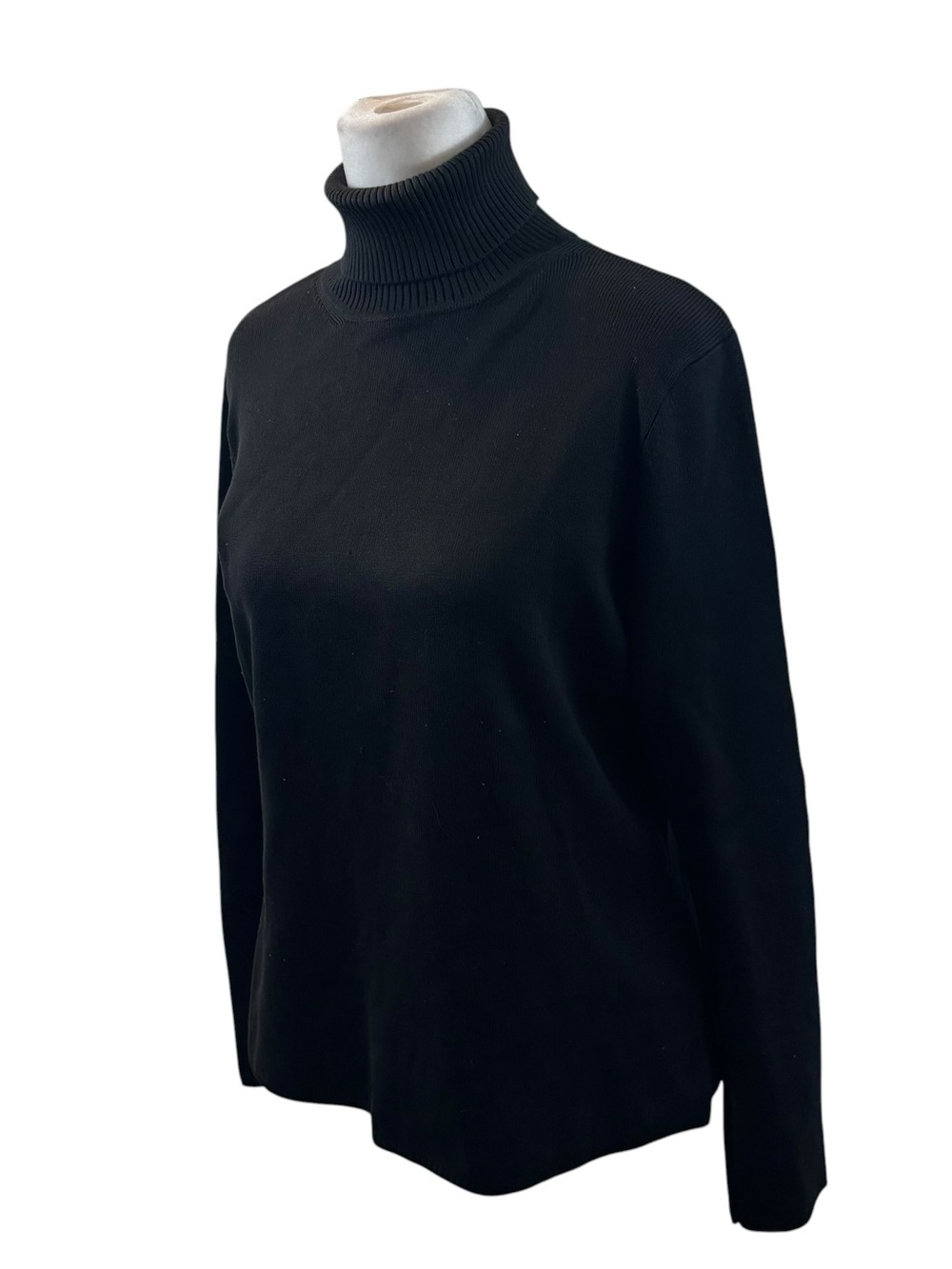 Ladies‎ Louben Brand Silk Blend Black Turtleneck Sweater Size Large